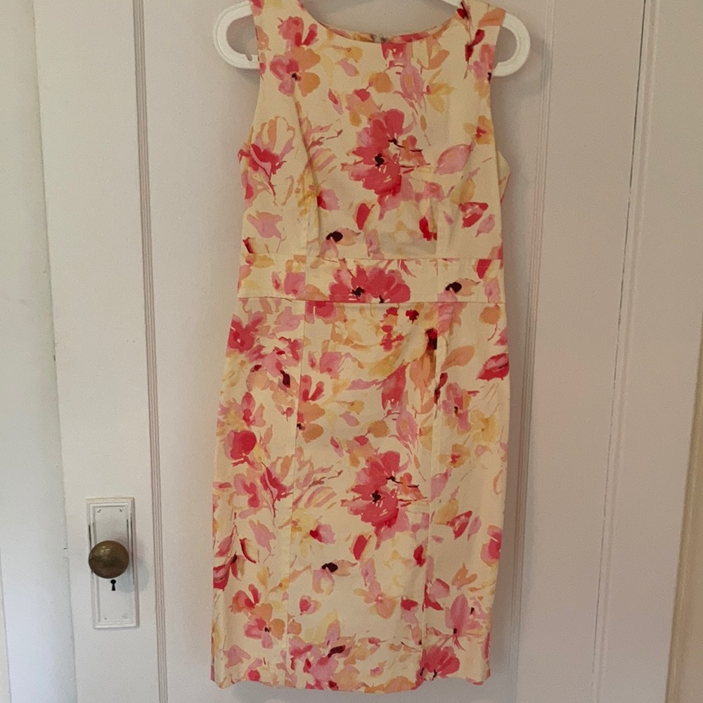 Anne Klein Floral Cotton Stretch Tank Dress